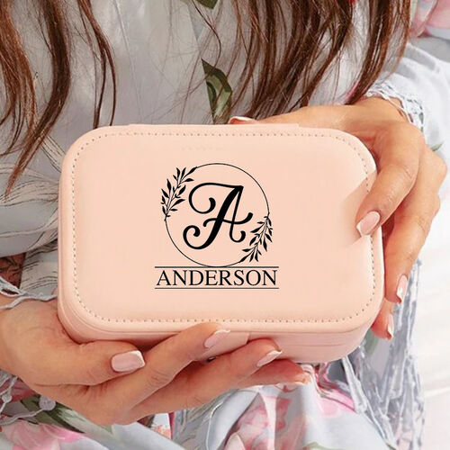 Personalized Jewelry Box Rectangular Custom Name and Initial for Girlfriend