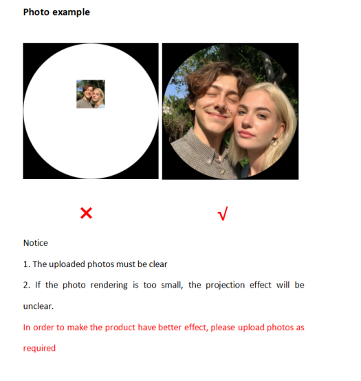 Personalized Birthstone Photo Projection Keychain