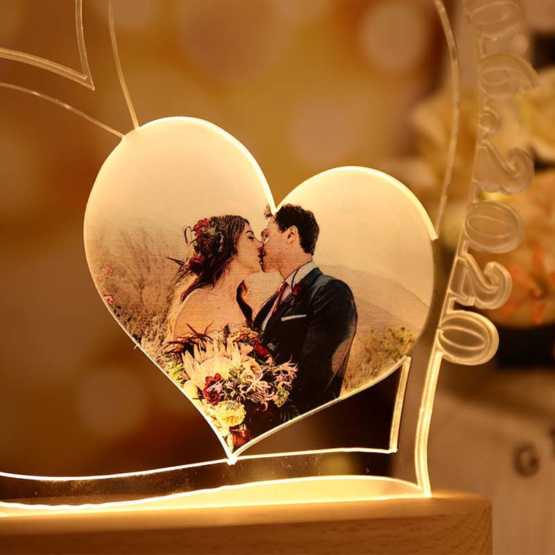 Personalized Crayon Style Love Acrylic Lamp for Couple