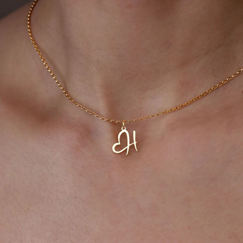 Personalisierte Brief Halskette mit speziellen Buchstaben Witziges Geschenk für Damen