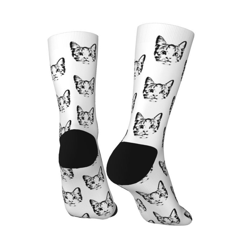 Chaussettes personnalisées pour animaux de compagnie, style croquis, cadeau minimaliste pour les propriétaires d'animaux de compagnie