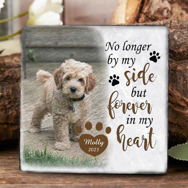 Custom Memorial Stone Add Pet Photo Dog Memorial Gifts for Pet Owner