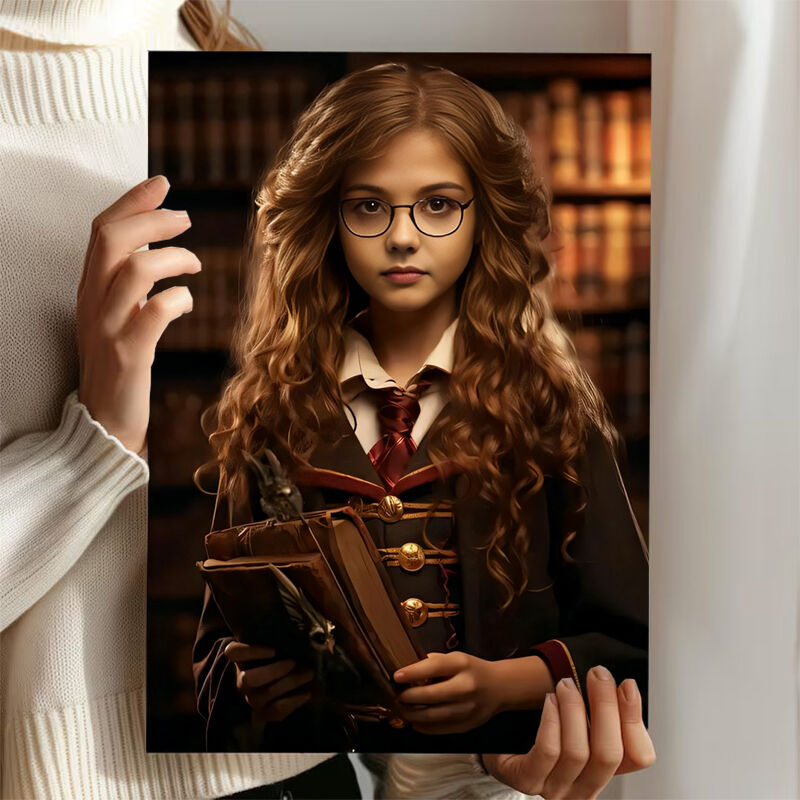 Personalized Wizard Portraits with Custom Face Swap Lovely Present for Kids