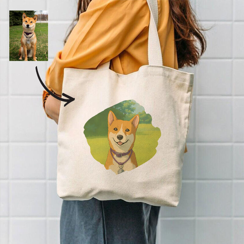 Sac en toile personnalisé avec dessin animé Sac fourre-tout multi-styles Cadeau d'anniversaire pour les amis