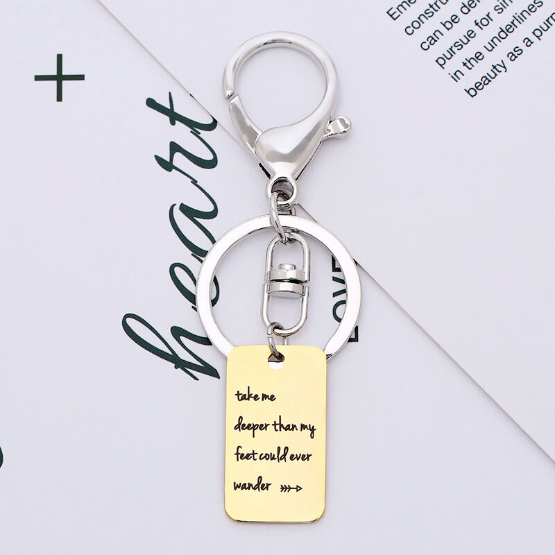 "Nie Verzichten" Personalisierter Gravierter Schlüsselanhänger