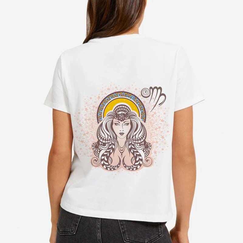 T-shirt hawaïen pour femmes avec visage personnalisé pour Vierge