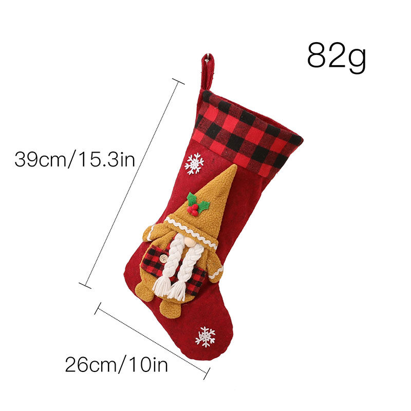 Calcetines navidad chimenea personalizado de gorro de enano rojo con nombre para hija