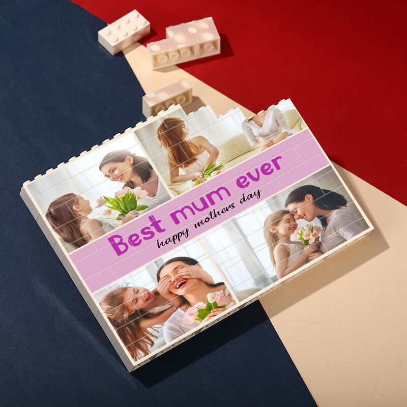 Personalisiertes Foto-Rechteck-Baustein-Puzzle für Mutter " Beste Mum aller Zeiten"