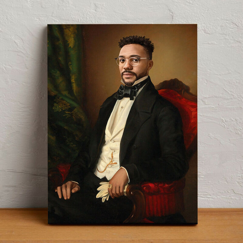 Custom Royal Portrait from Head Photo Renaissance for Him