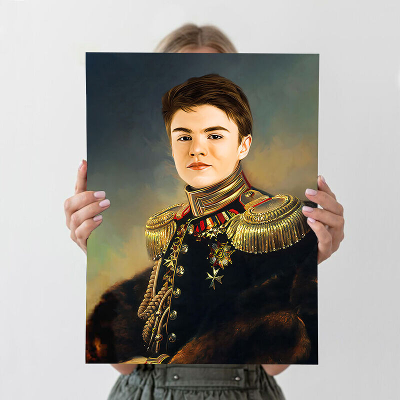 Customizable Portraits Add Head Photos the Young Commander Photo Frame