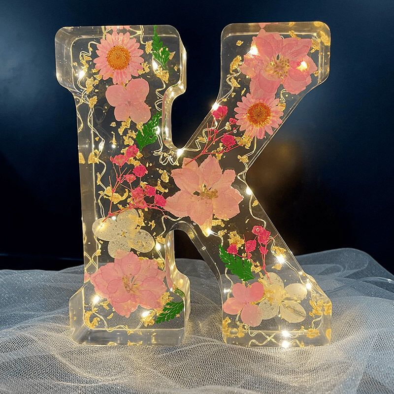 Personalized Resin Letter Lamp Warm Home Decor Gift For Her
