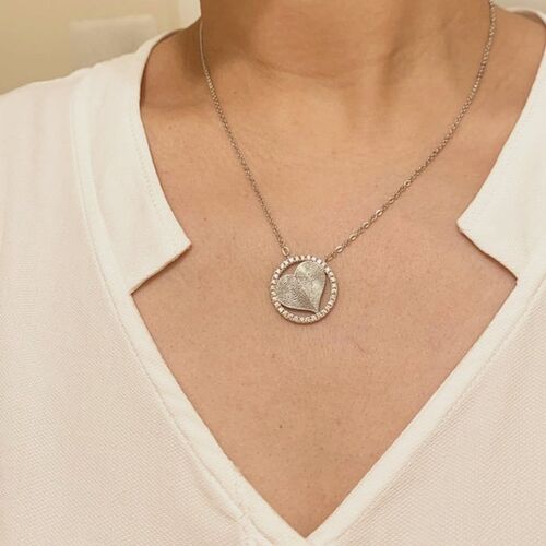 Personalized Fingerprint Necklace, Heart-sharp Necklace