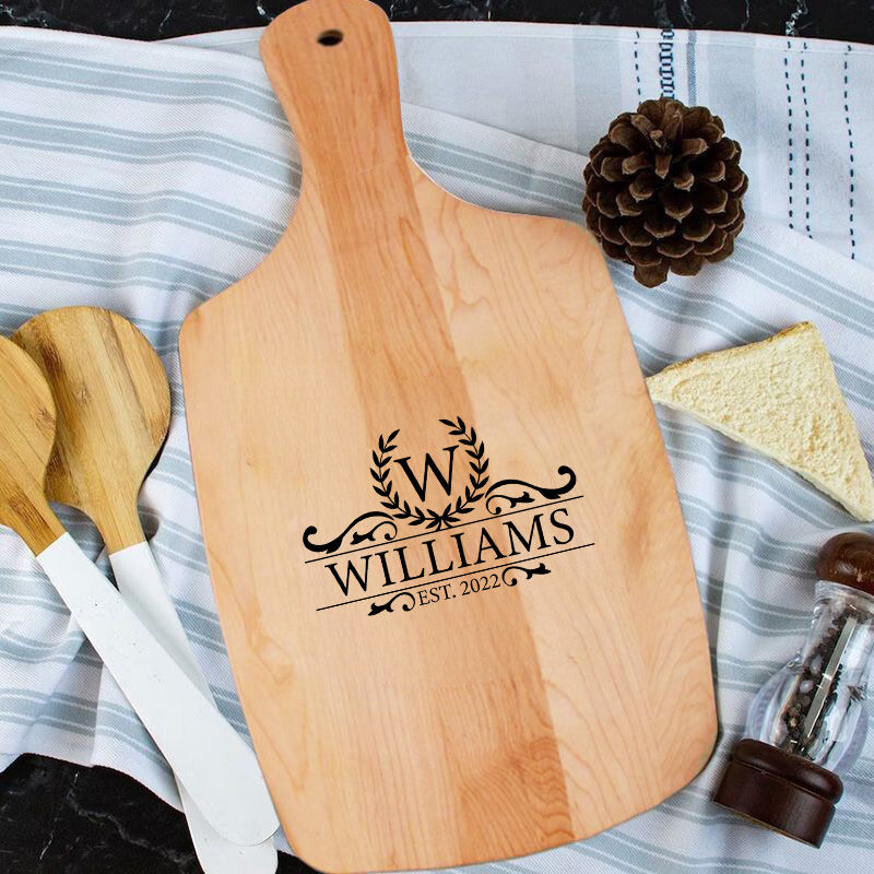 Personalized Name And Date Charcuterie Board with Special Symbol Pattern Creative Gift