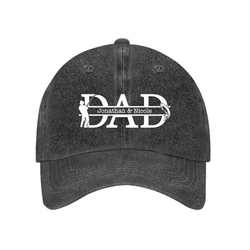 Cappello personalizzato DAD Pesca con nome personalizzato Regalo creativo per il caro papà