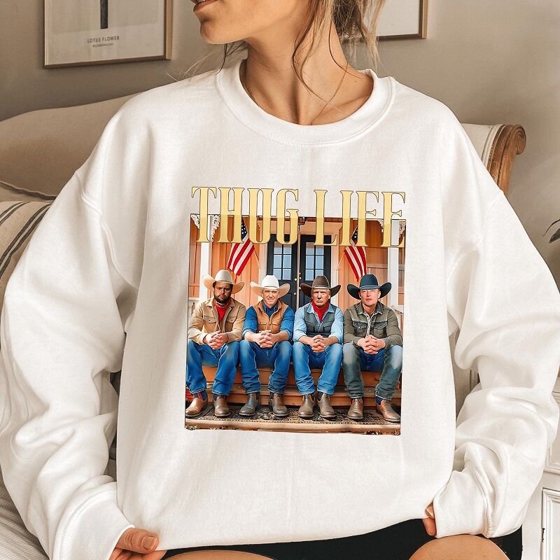 Gepersonaliseerde sweatshirt Thug Life Trump Vance Kennedy Musk Creatief ontwerp Grappig cadeau voor vrienden