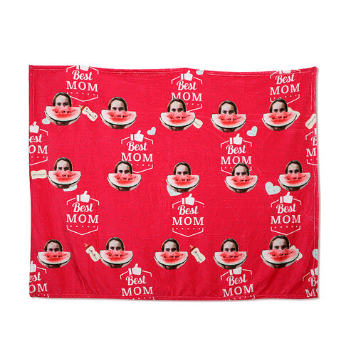 Best Mom Personalized Photo Blanket