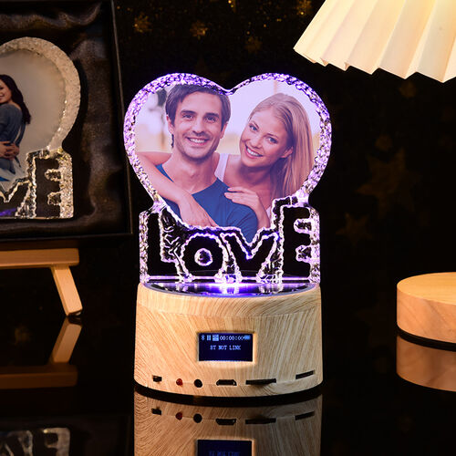 Personalized Color Crystal Light Bluetooth Speaker-Love