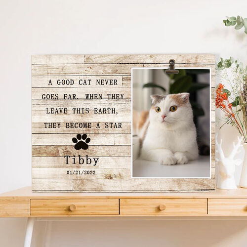 Personalisierter Fotorahmen Haustier Gedenkgeschenke für niedliche Katze