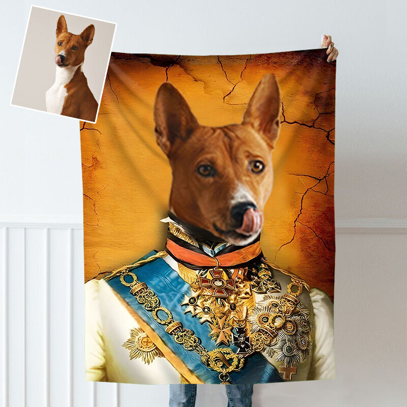 Personalized Picture Blanket with Prince Pattern Best Gift for Pet Lover