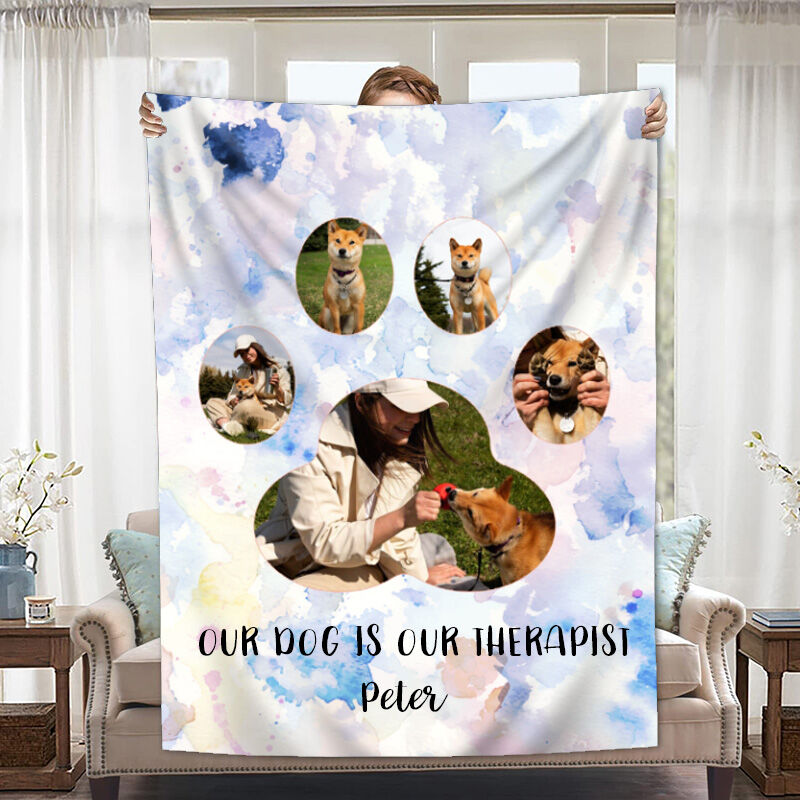 Personalized Picture Blanket with Colorful Design Style Present for Pet Lover