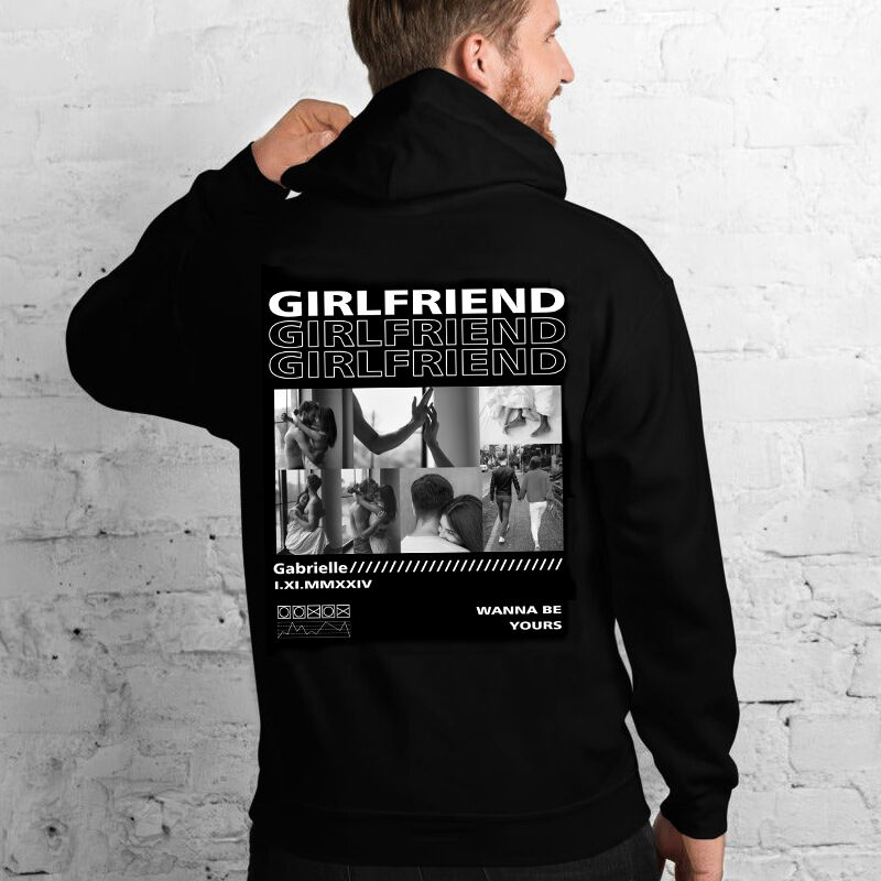 Personalized Hoodie Custom Photos and Message Film Poster Style Design Gift for Lover