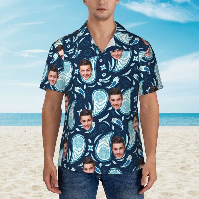 Camisas Hawaianas Personalizadas con Estampados Abstractos como Regalo para Hombre