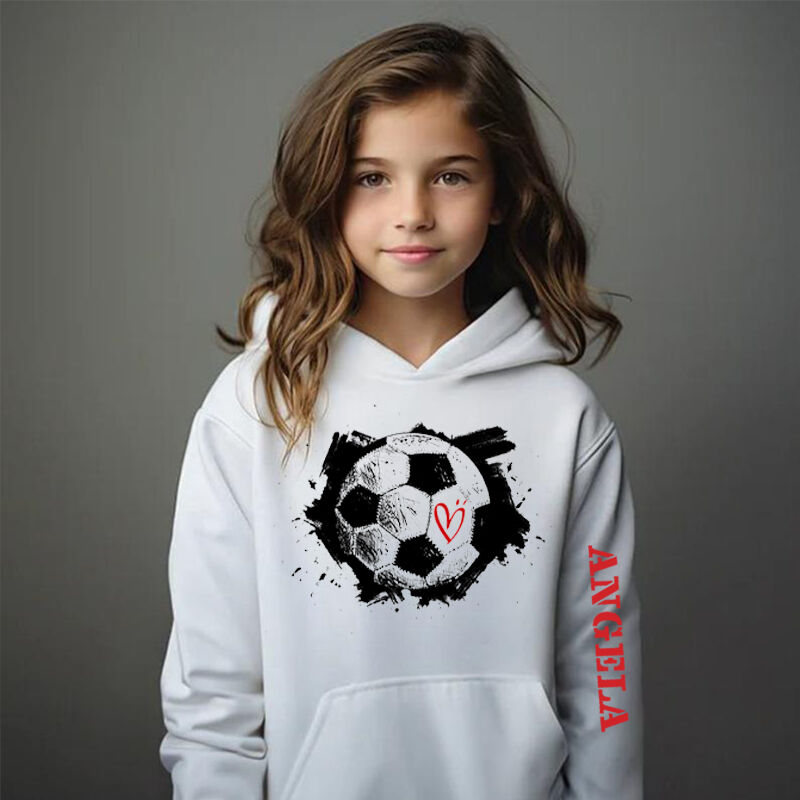 Personalized Children's Hoodies With Custom Name And Football Graphics For Sports Fanatics