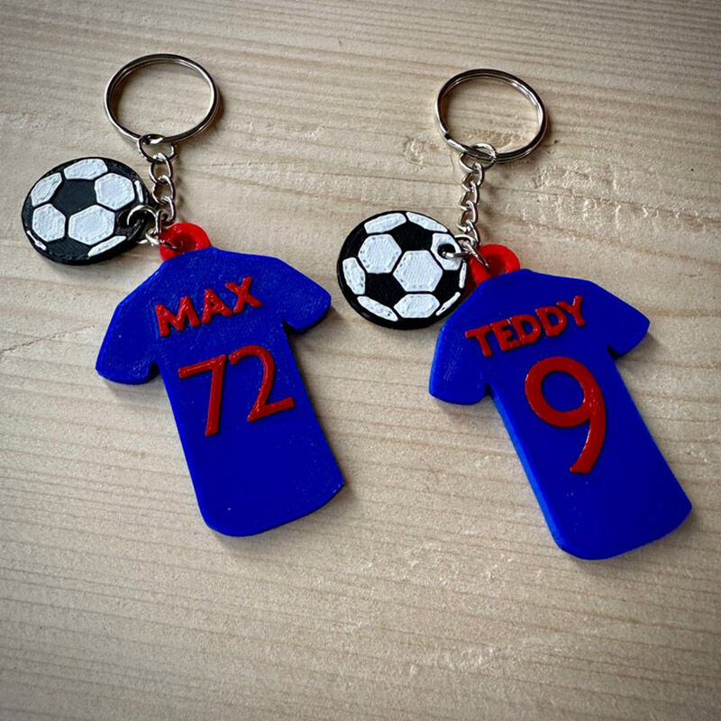 Portachiavi maglia personalizzata con stampa 3D e nome, regalo carino per gli amanti del calcio