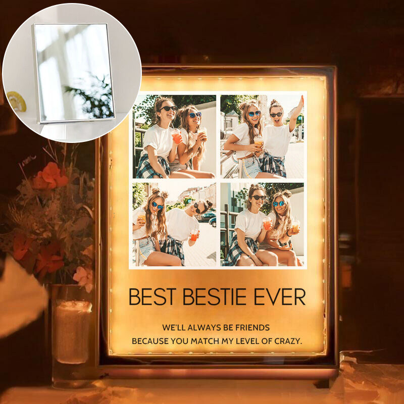 Personalized Picture Mirror Lamp Simple Present for Best Friend