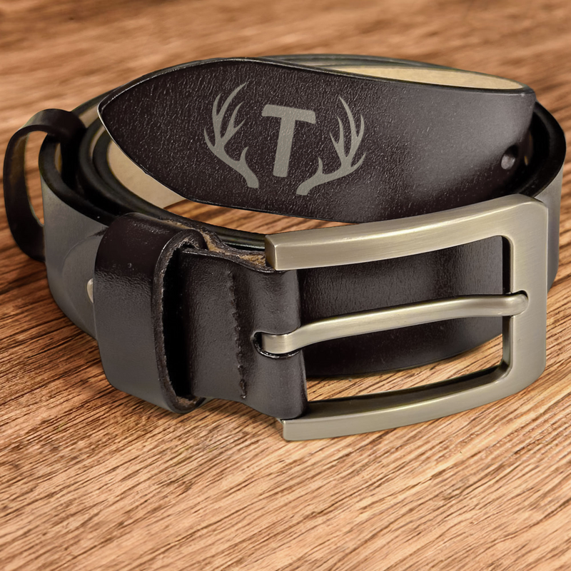 "Forget Father's Day We Love You Every Day" Personalized Engraved Leather Belt for Daddy