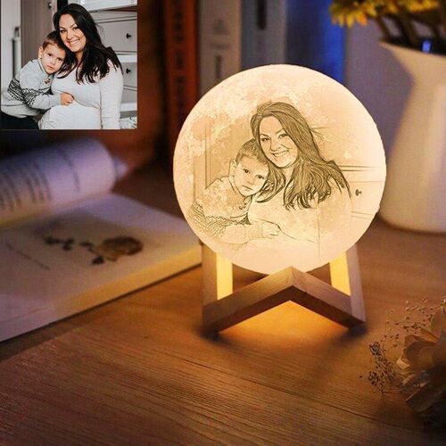 Custom Moon Lamp-You Are Mom's Gift-Touch 2 Colors