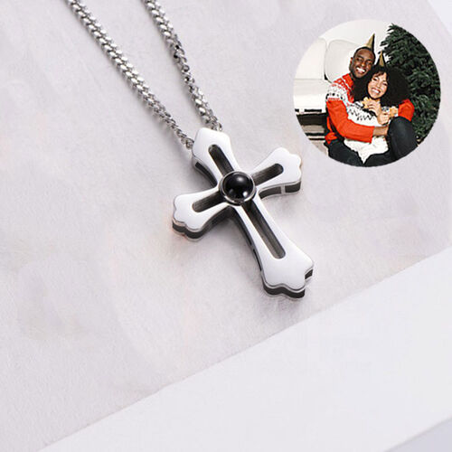 Personalized Photo Projection Necklace-Cross Shape
