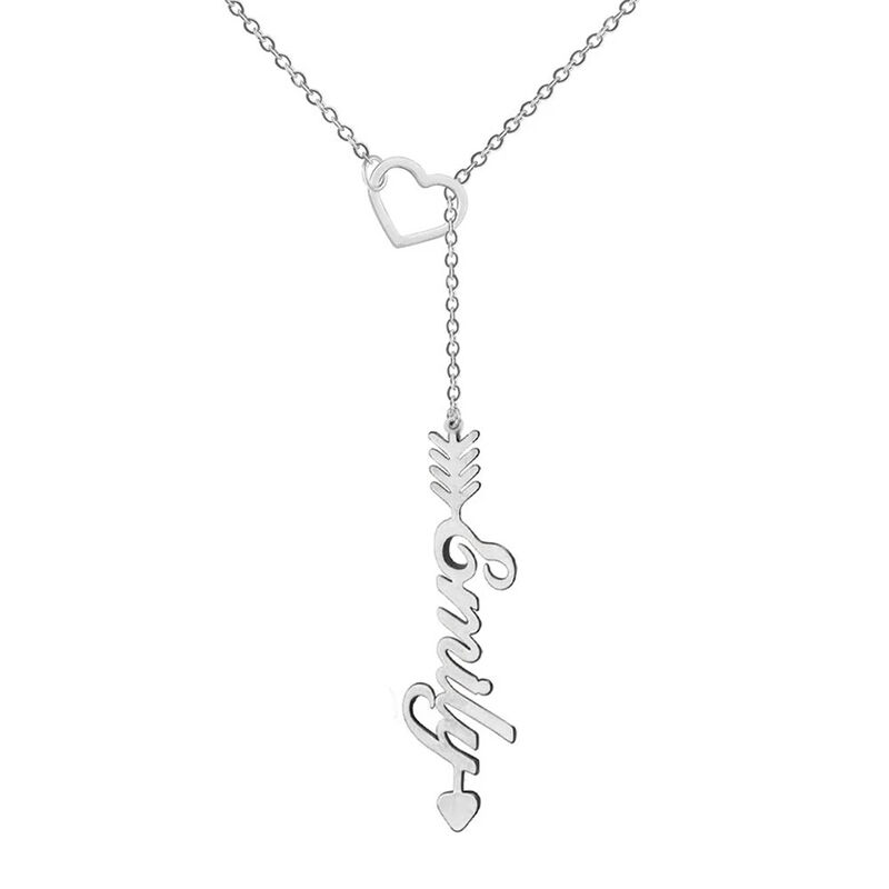 "Out Of Love" Personalized Name Necklace With Heart