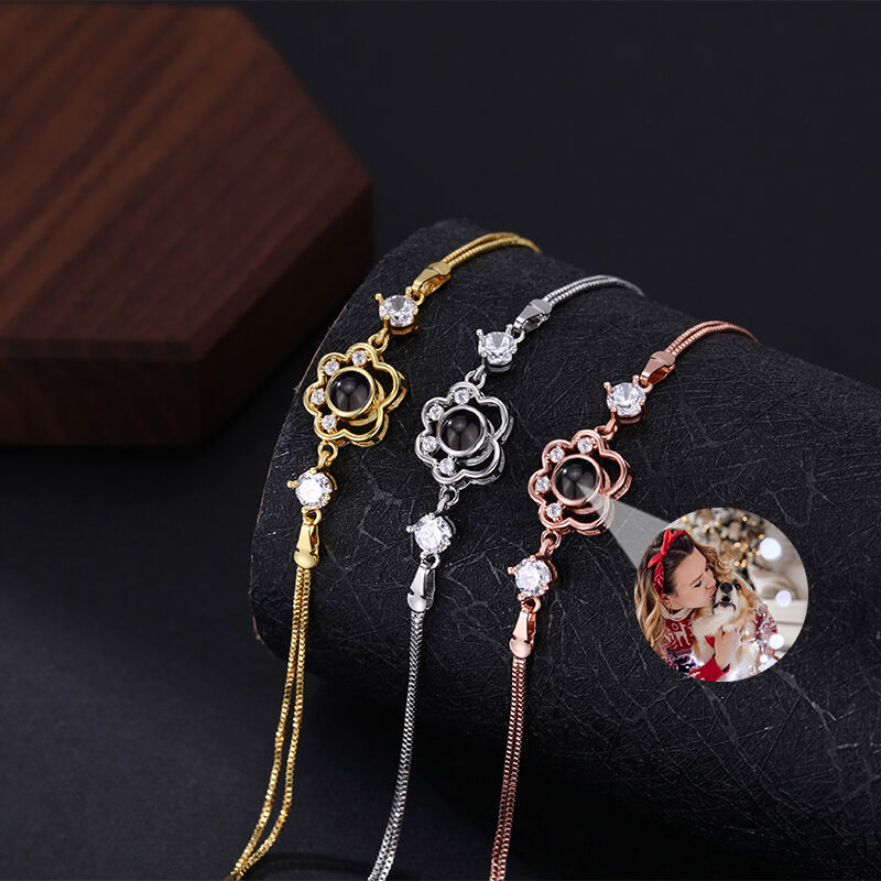 Personalized Projected Picture Bracelet With Claw Pendant Makes A Great Gift For Pet Lovers