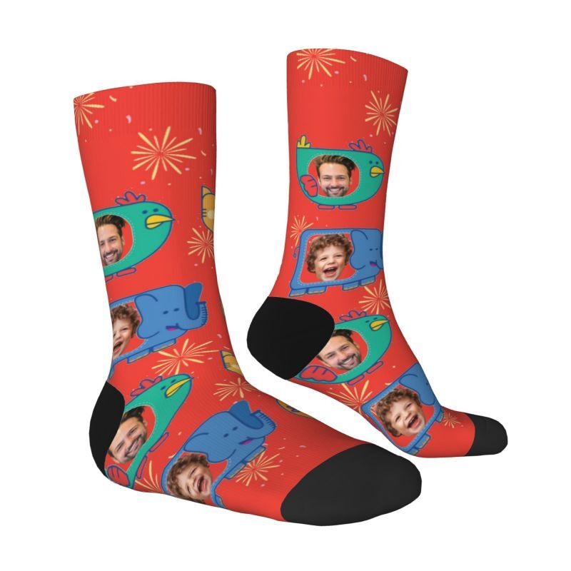 "We Are a Family" Customized Face Socks Creative Family Gift