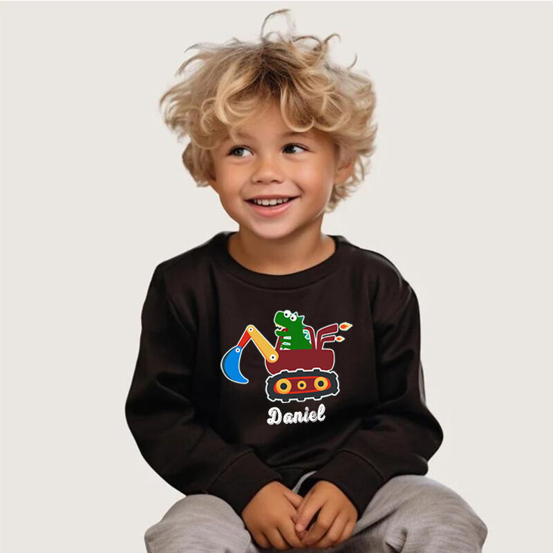 Personalized Kids Sweatshirt With Customized Name And Cute Cartoon Pattern Children's Gifts