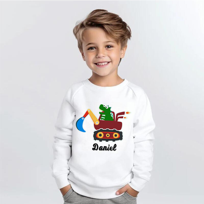 Personalized Kids Sweatshirt With Customized Name And Cute Cartoon Pattern Children's Gifts