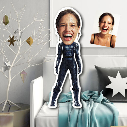 カスタマイズ 3D 顔 イラスト 両面プリント 写真入れ キャラクター 抱き枕 クッション