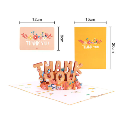3D Hollow Pop Up Karte " Dankeschön " für Thanksgiving