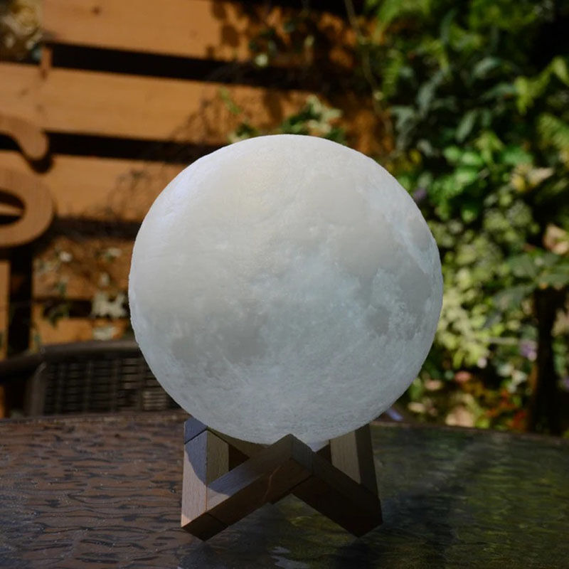 Lampe de lune “je t'aime jusqu'à la lune et le retour” imprimée en 3D pour couple 2 couleurs