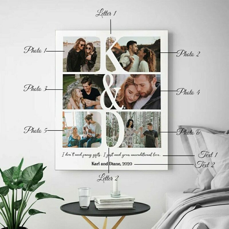 Personalized Picture Canvas Wall Art Interesting Present for Your Love