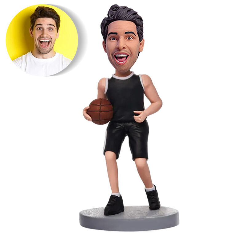 Gepersonaliseerd bobblehead cadeau voor basketbal liefhebber