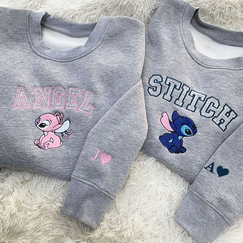 Sudadera Personalizada Bordada Puntada de dibujos animados y el diseño del ángel Regalo perfecto para Lover