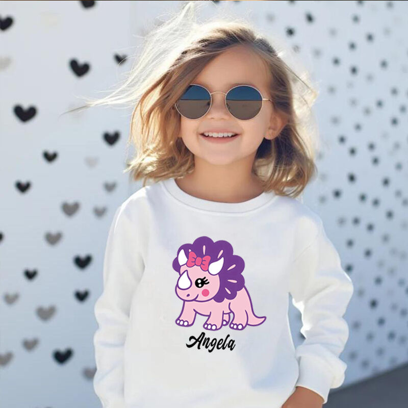 Personalized Kids Sweatshirts With Custom Name Tags And Cute Animal Patterns Gifts For Children