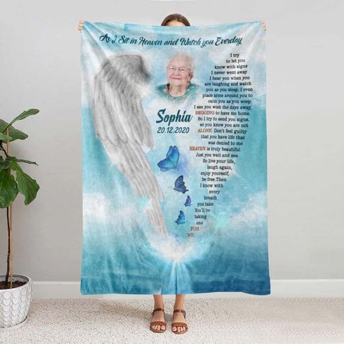 Coperte Invernali Personalizzate con Foto e Nome e Design Ali d'angelo