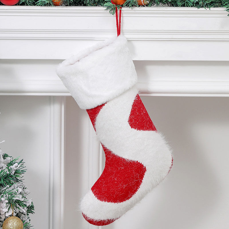 Personalized Knitted Plush Custom Name Christmas Stockings Gift for Kids