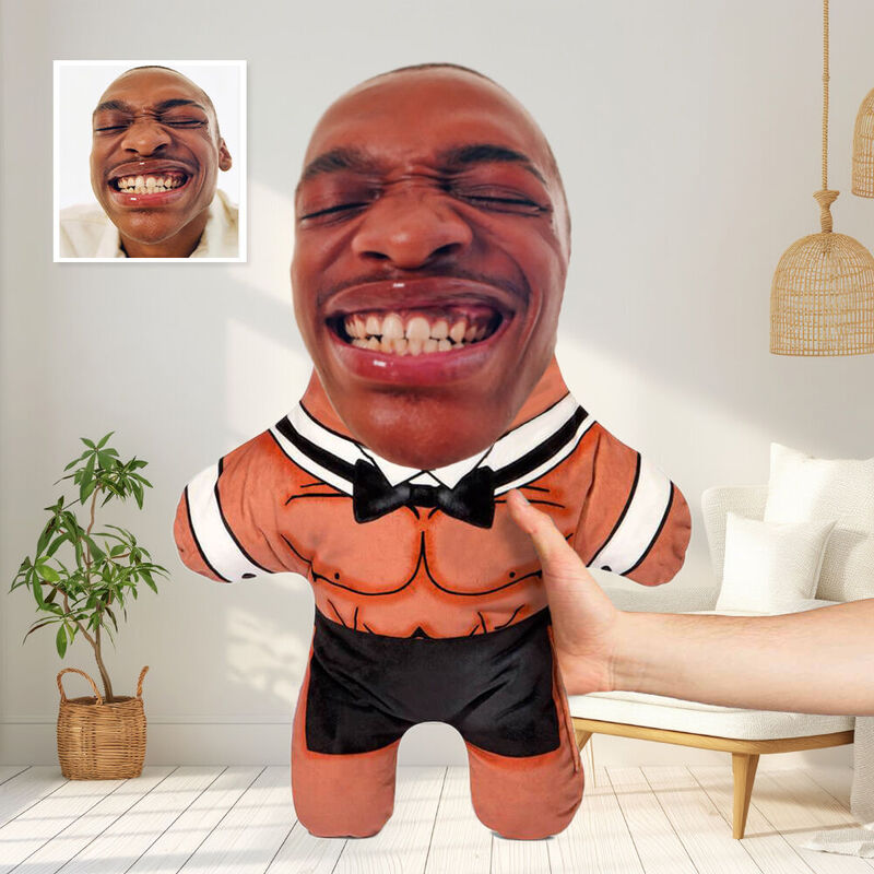 Individuelles Gesichtskissen Butler in the Buff Gesichtskissen Spoof Puppe für Ihn
