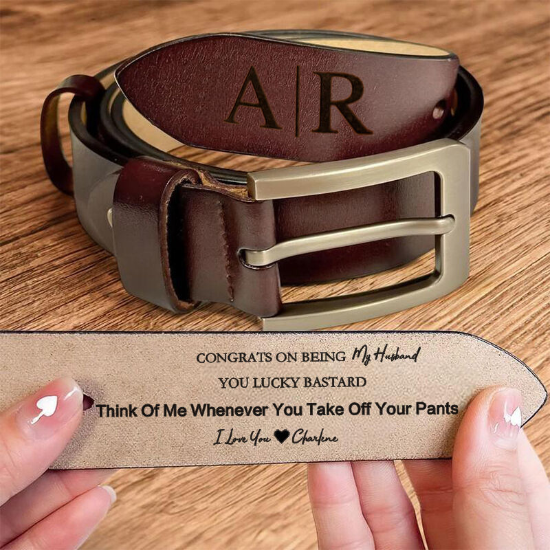 Custom Leather Belt Add Initials Anniversary Gift Handmade Belt Unique Gift for Husband