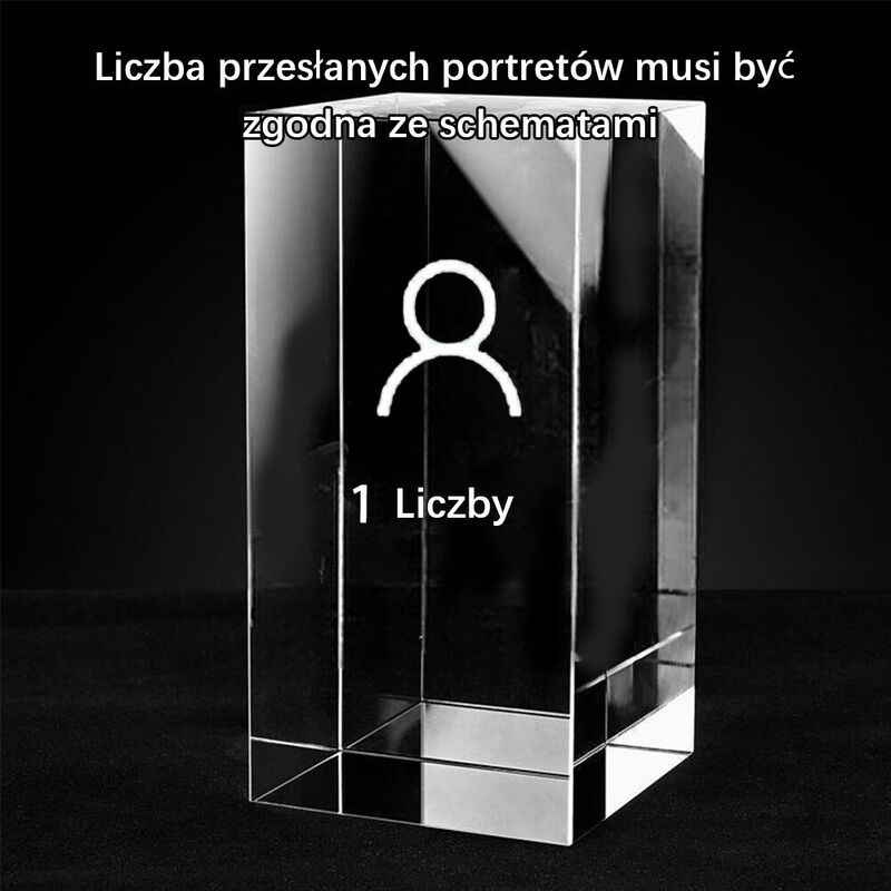 Spersonalizowane kryształowe zdjęcia 3D i prześlij 1 zdjęcie portretowe dziecka jako prezenty dla dzieci na powrót do szkoły