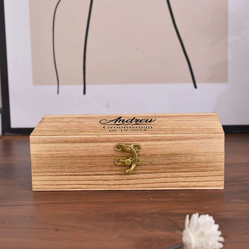 Gepersonaliseerde houten brillenkoker gegraveerd zonnebril doos bruiloft souvenir cadeau voor bruidegomsmannen